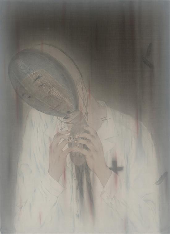 毕晓慧 第一个人的故事 绢本设色 72cmx52cm 2015