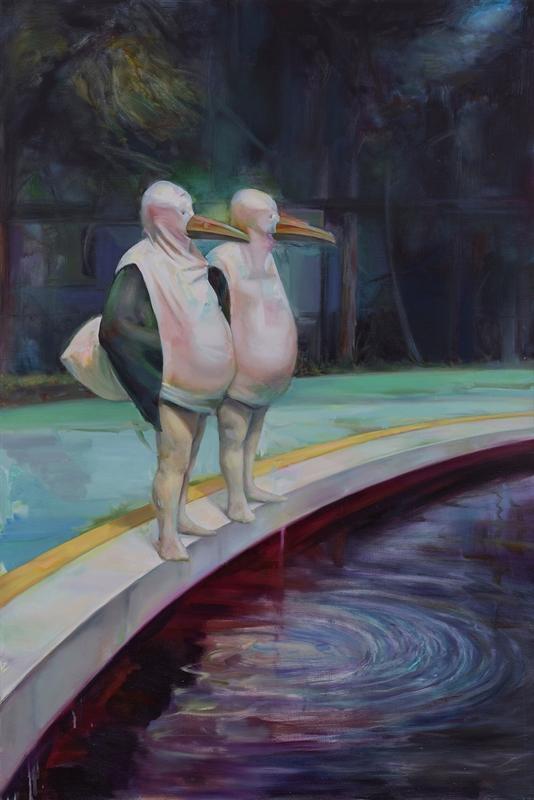 肖答牛 心已远 布面油画 195cmx130cm 2015