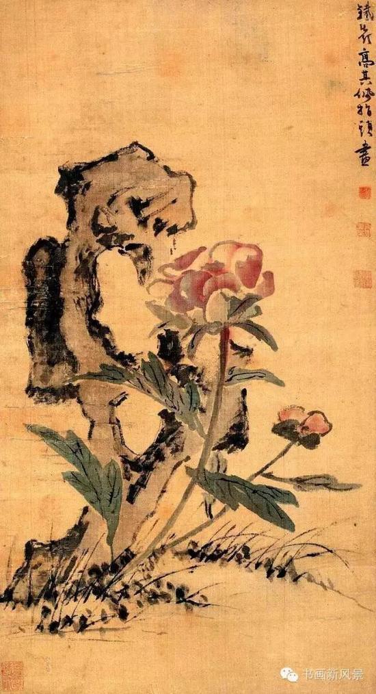 清 高其佩 指画 花卉
