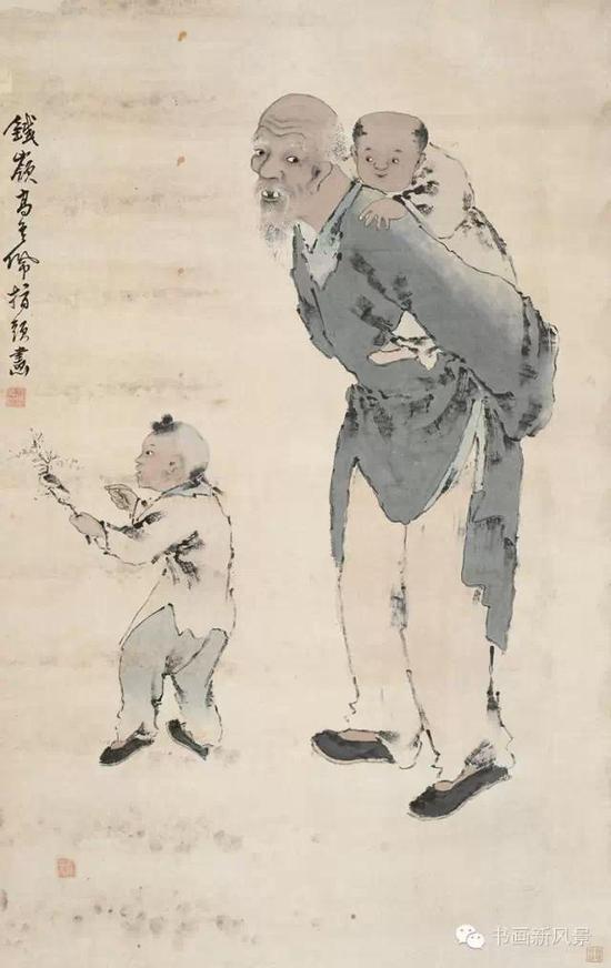 清 高其佩 指画人物
