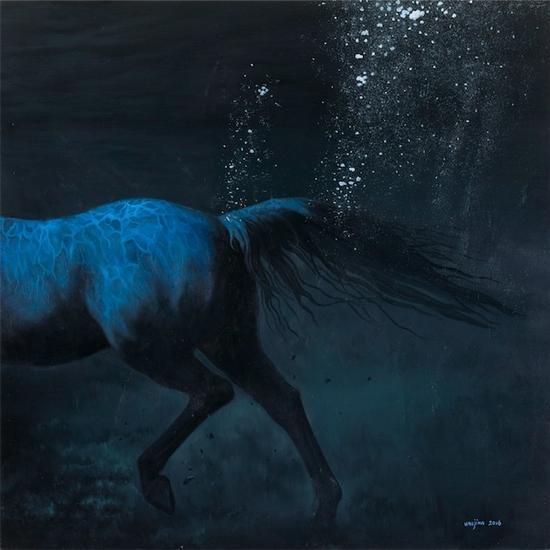 就有了光-FIVE,,吴健,布面油画,100x100cm