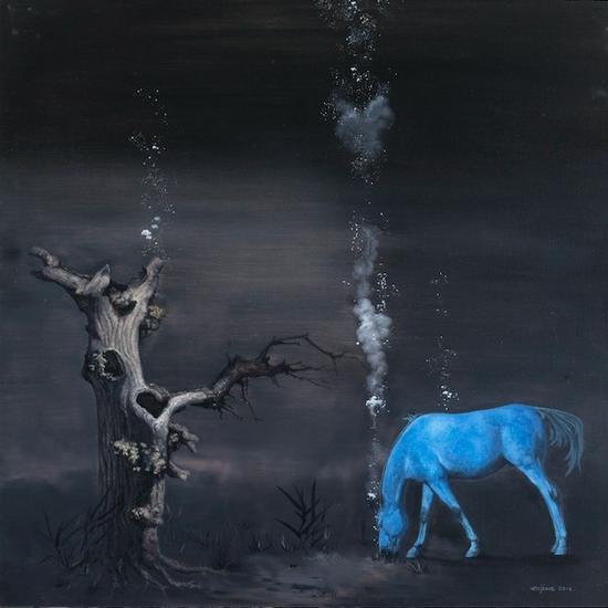 就有了光-ONE,吴健,布面油画,100x100cm