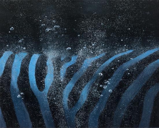 就有了光-THREE,吴健,布面油画,100x100cm