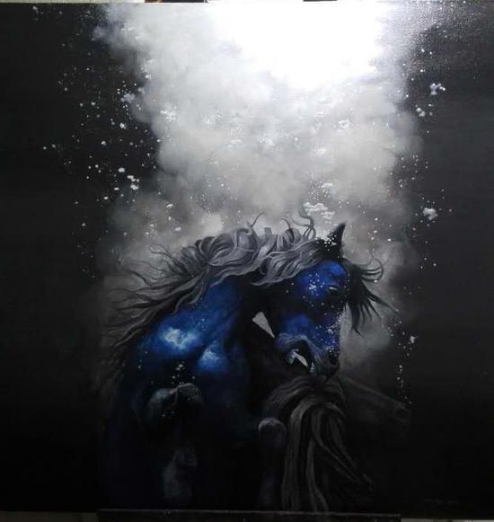 就有了光-TWO , 吴健,布面油画,100x100cm