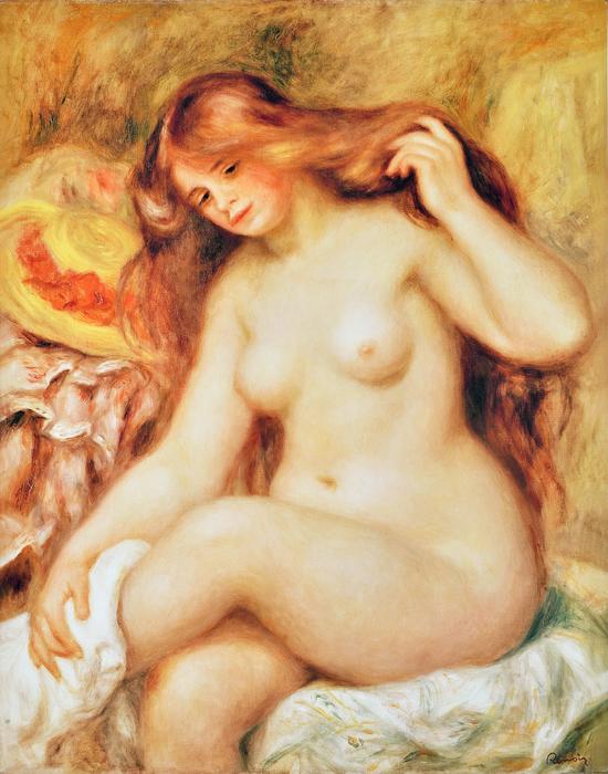 《坐著的年轻女人》,1909年