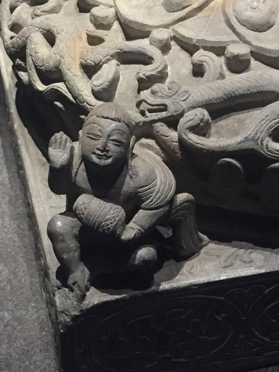 北魏柱础(局部) 大同市博物馆馆藏