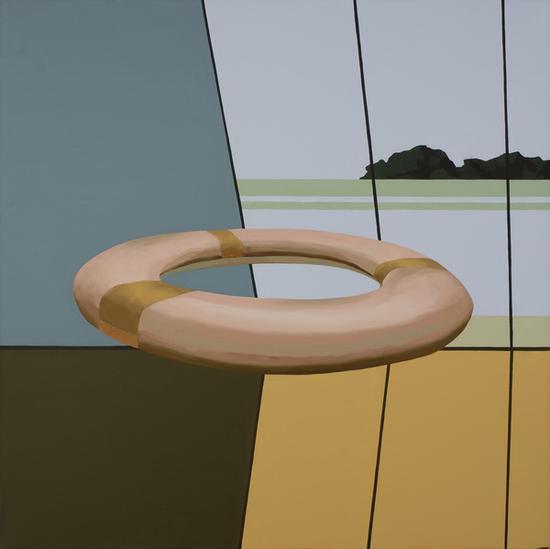 圈套,布面油画,110x110cm,2014