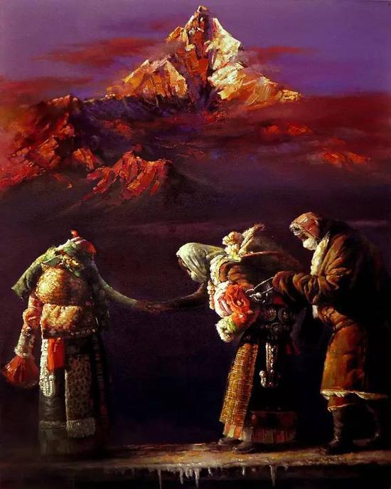 王昭举油画《天堂之光》之《尘》 150cm*120cm (2011被国内藏家收藏)