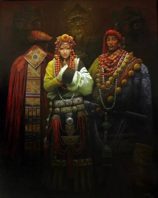 王昭举油画《天堂图腾》之《同》 150cm*120cm (2013被台湾藏家收藏)