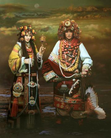 王昭举油画《天堂系列》之一《苍山如海》150cm*120cm(2014被北京藏家收藏)