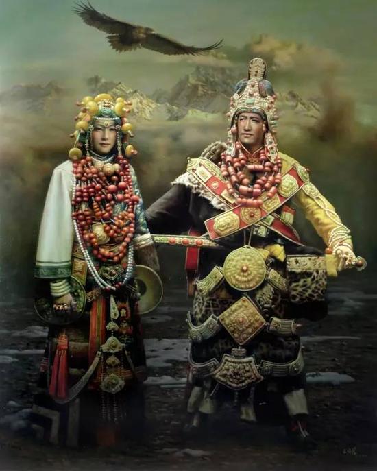 王昭举油画《天堂系列》之四《鹰击长空》 150cm*120cm (2014被山东藏家收藏)