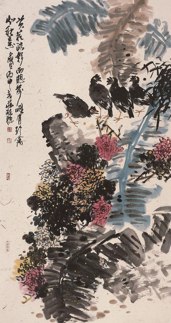 黄花疏影西窗前 180x97cm 2016年 庄毓聪