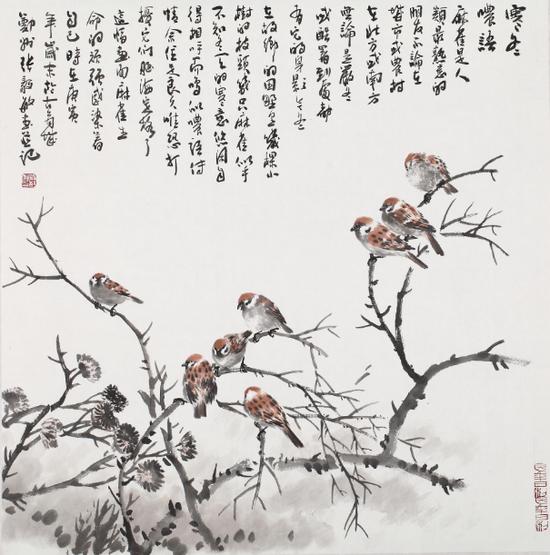 寒冬哝语 68cm×68cm
