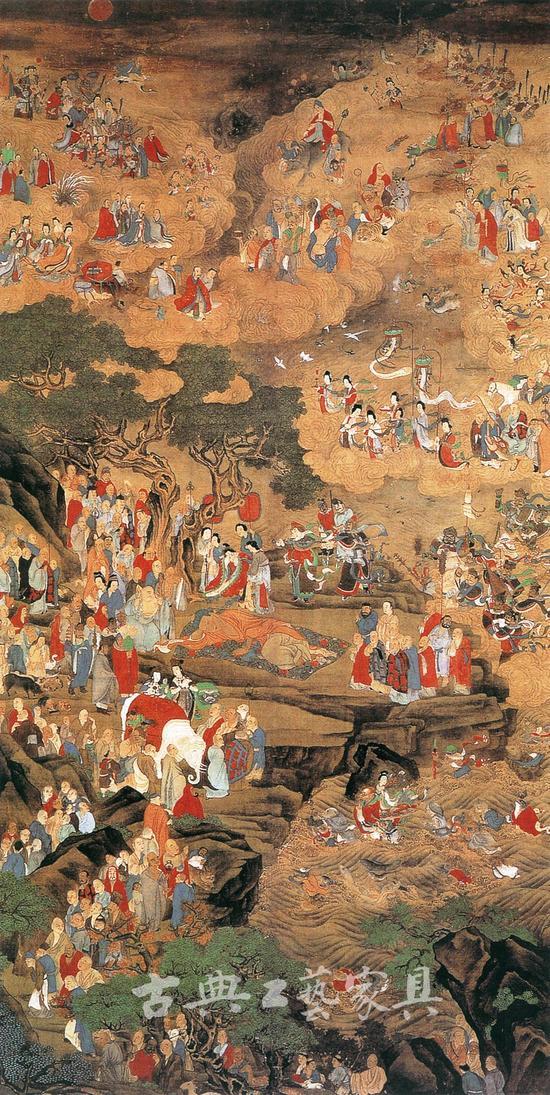 图2 明代 吴彬《佛陀涅槃图》