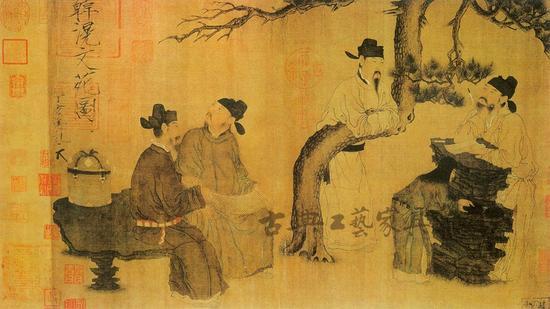 图1 五代周文矩《文苑图》