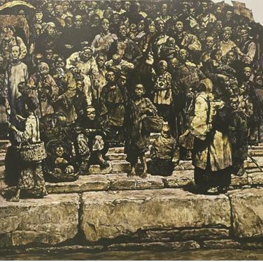 程丛林《码头的台阶》油彩画布 1984 185╳185cm