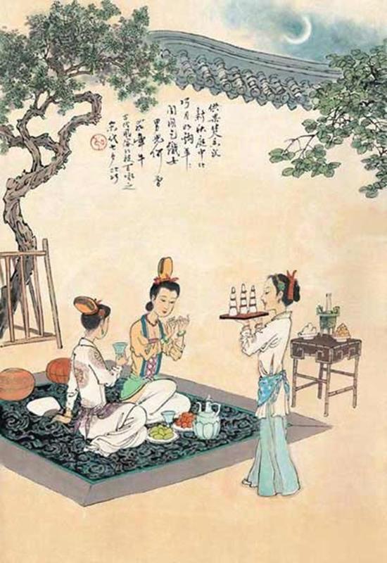 穿针乞巧