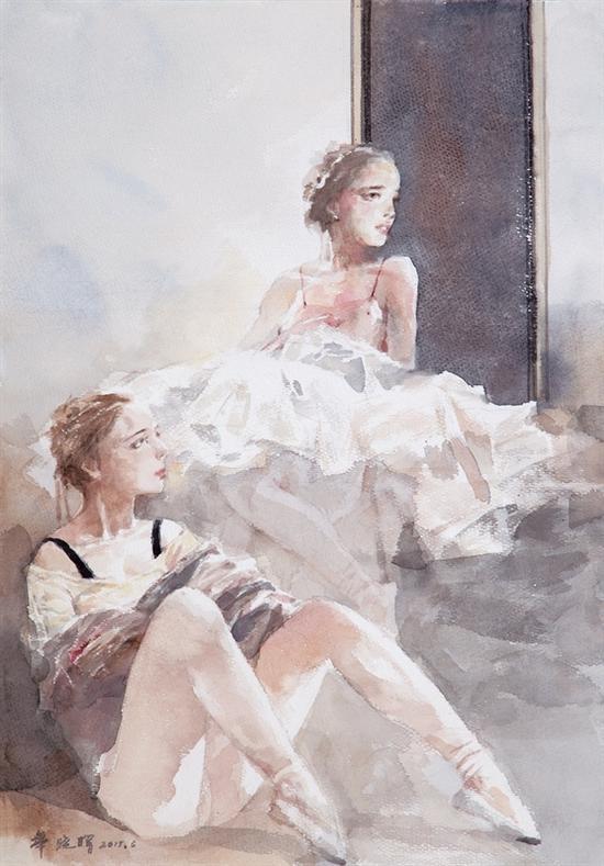 汪晓曙 舞蹈之一 37.5cm×53.5cm 2015