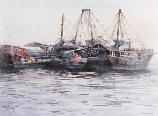赵明-南海渔歌之二-76x56-2016