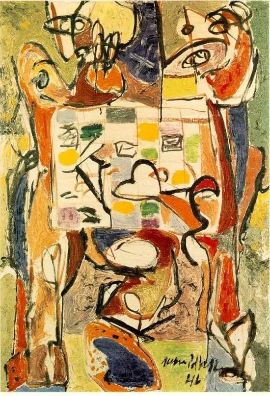 杰克逊·波洛 茶杯 40cm×28cm 布面油画 1946年