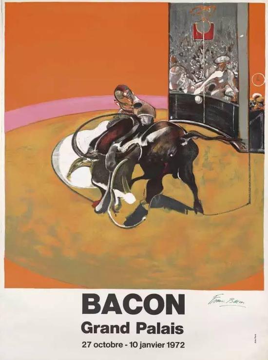 弗兰西斯·培根 Francis Bacon - 1971年培根在巴黎大皇宫展览海报
