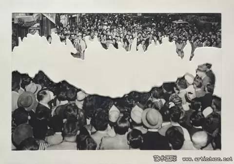 Crowds with Shape of Reason Missing:Example 2,Print on handmade paper,2012