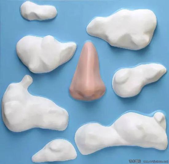God Nose,Cast aluminum,hand painted,2007