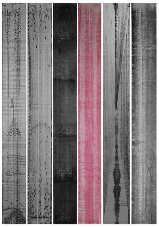 刘光旺《天空——房.鱼.山.色.玄.水》26+241cm 纸本水墨 2016