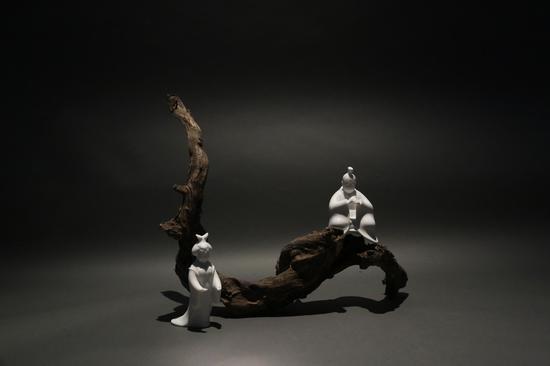 福缘之-《情长在》尺寸:60X50X30 CM 材料:汉白玉