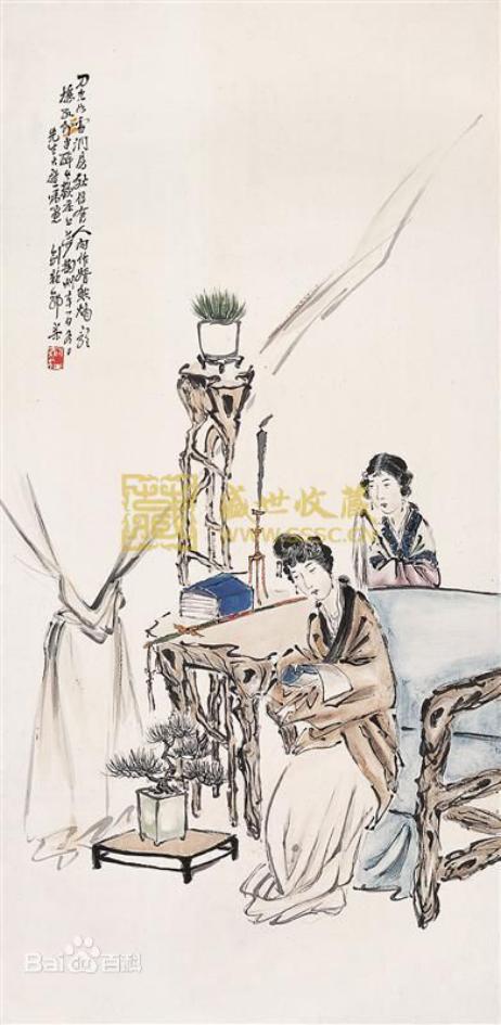 郭梁的人物画