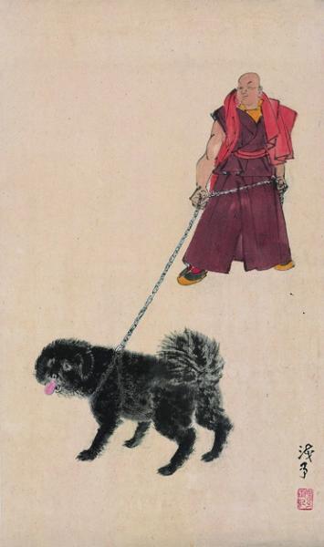 高原獒犬(国画) 1945年 叶浅予