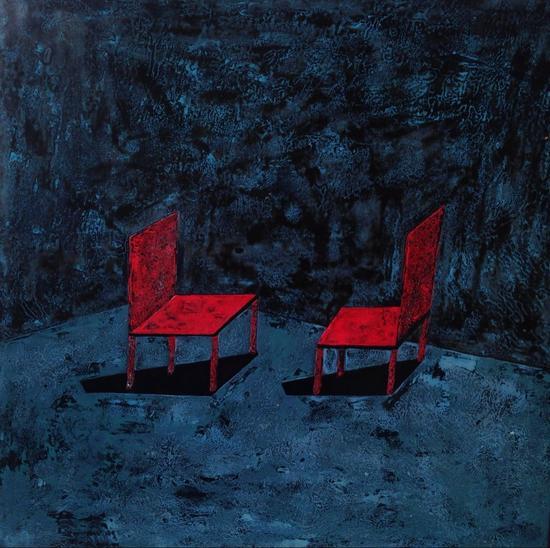 高应文《对话》60X60(cm) 2016