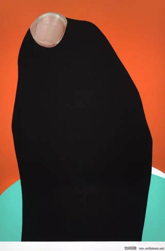 Foot and Stocking(With Big Toe Exposed):Phill,8 color screenprint with paper and fabric collage,2010