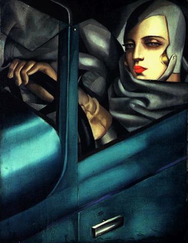 Tamara De Lempicka《我的肖像》(My Portrait),木板油画,35×27cm,1929年,私人收藏。?TAMARA DE LEMPICKA