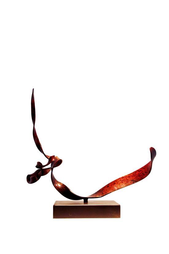 《书法系列2016-4》2016 年 50cm×54cm×20cm 铜化学上色 铜底座