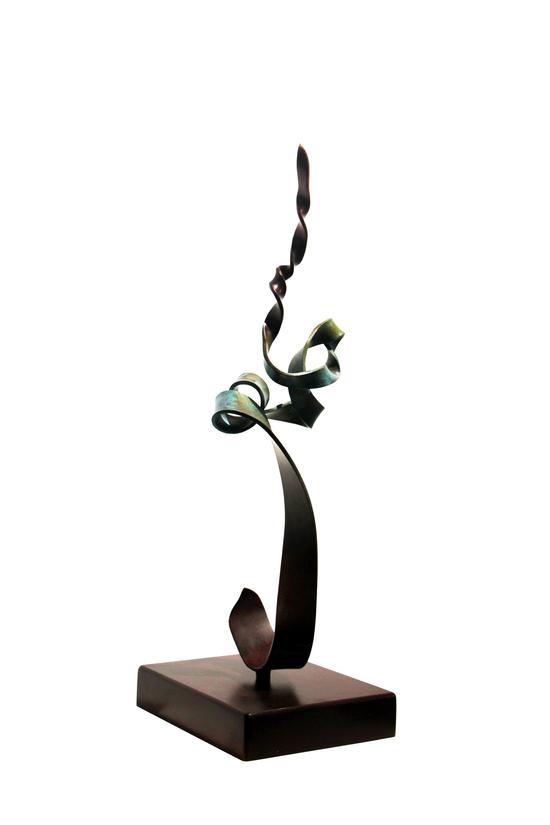 《书法系列2016-2》2016 年 67cm×25cm×20cm 铜化学上色 铜底座
