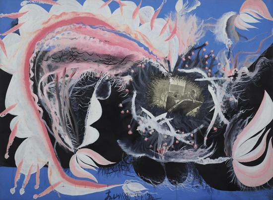 李山_胭脂系列No.5_布面丙烯_115×155cm_1989
