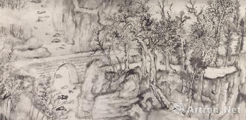 丘挺《八大处纪游》局部
