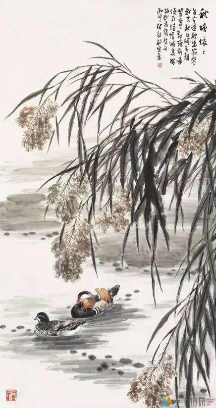 张毅敏《秋塘依依》