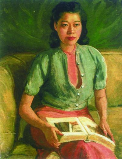刘素薇肖像 (油画) 1942年 李铁夫