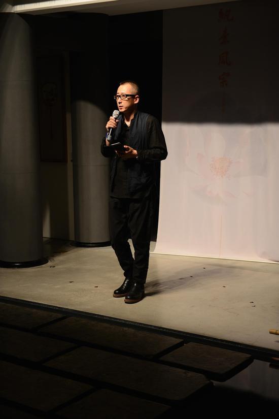 重文堂董事长王文先生在开幕式现场发言
