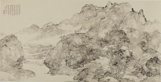 钱保纲 暖谷迴流 66x132cm 纸本水墨 2016