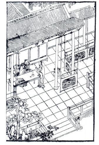 ▲黄花梨圆角柜参考版画:《列国志》。 明末刻本(16世纪未至17世纪初)