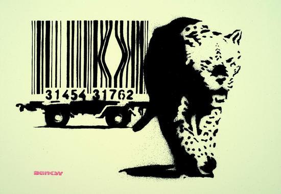 BANKSY, Barcode léopard, 2004 - © Artcurial