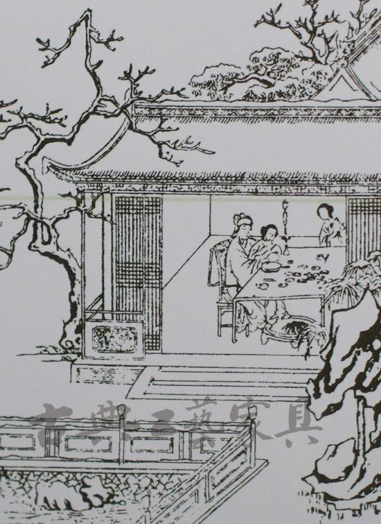 图7 《金瓶梅词话》崇祯本木刻插图