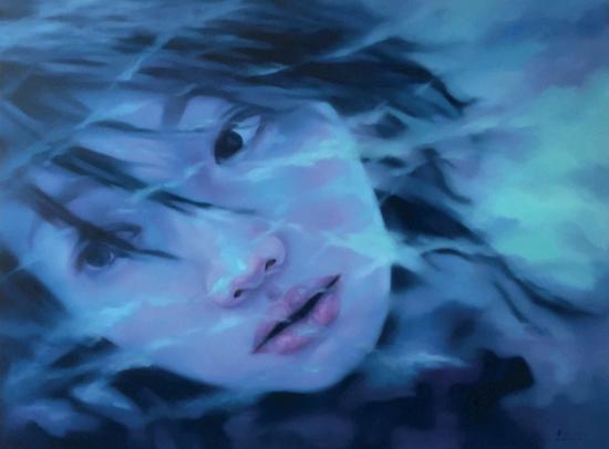 马东民《灵韵系列》布面油画 ,200×150cm ,2015年