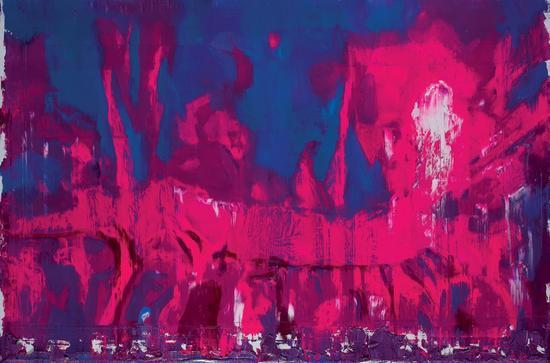 何汶玦《日常影像——极限震撼之二》布面油画,300×200cm,2014年