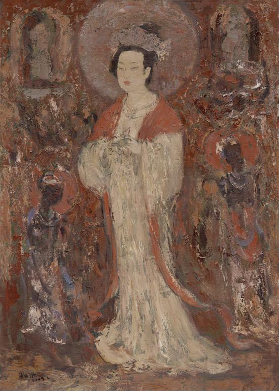 1) 钱流《昆曲遗韵》140×100cm 布面油画 2009年