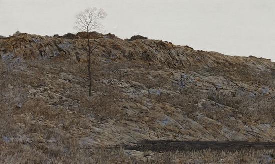 4) 张洪忠《塔峪》105×175 木板油画 2013年