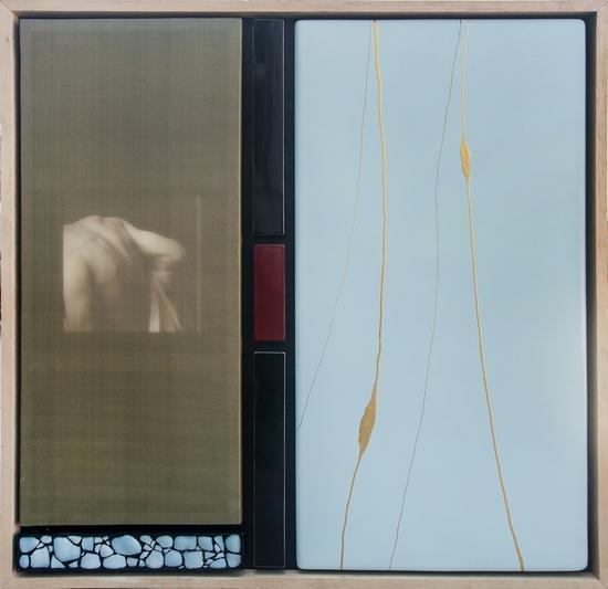 张琪凯《丙申-3》架上综合材料;124×124cm;2016